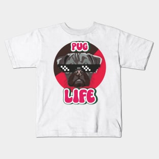 Pug life funny puppy Kids T-Shirt